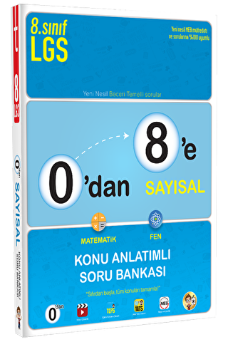 0`dan 8`e Sayısal Konu Anlatımlı Soru Bankası - 2022 - 1