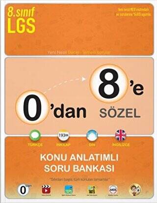 0`dan 8`e Sözel Konu Anlatımlı Soru Bankası - 1