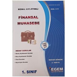 1. Sınıf 2. Yarıyıl Finansal Muhasebe Bahar Dönemi Kod: 1177 - 1