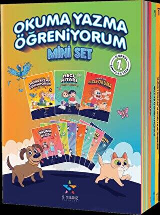 1. Sınıf Okuma Yazma Öğreniyorum Mini Set 7 Kitap - 1