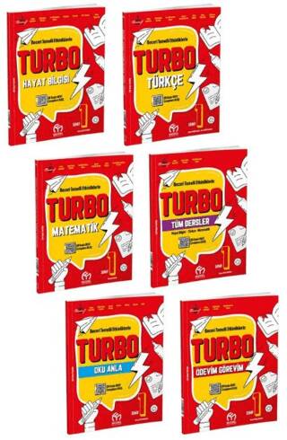 1. Sınıf Turbo 2. Dönem Eğitim Seti 6 Kitap - 1