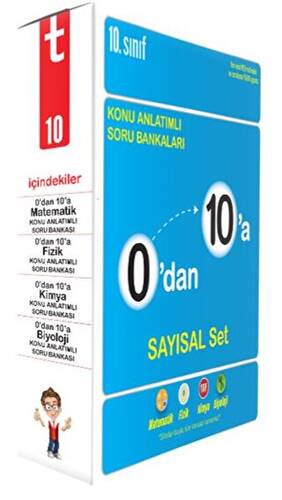 10. Sınıf 0`dan 10`a Konu Anlatımlı Soru Bankaları Sayısal Set - 1