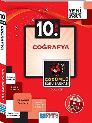 10. Sınıf Kazanım Odaklı Coğrafya Çözümlü Soru Bankası - 1