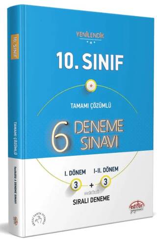 10. Sınıf Tamamı Çözümlü 6 Fasikül 3+3 Deneme Sınavı - 1