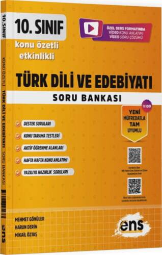 10. Sınıf Türk Dili ve Edebiyatı Etkinlikli Soru Bankası - 1