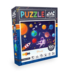 100 Parça Puzzle - Planets Gezegenler - 1