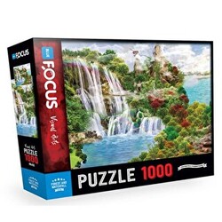 1000 Parça Forest And Waterfall Orman Ve Şelale Blue Focus Yayınları - 1