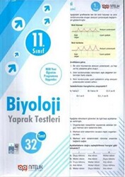 11. Sınıf Biyoloji Yaprak Test - Nitelik Yayınları - Bayilik