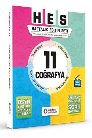 11. Sınıf Coğrafya Set Hes Serisi Ordinat Yayınları - 1