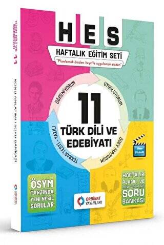 11. Sınıf Türk Dili Ve Edebiyatı Set Hes Serisi Ordinat Yayınları - 1