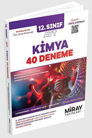 12. Sınıf AYT Kimya 40 Deneme - 1