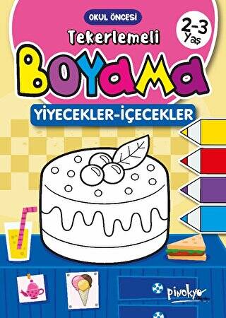 2-3 Yaş Tekerlemeli Boyama Yiyecekler-İçecekler - 1