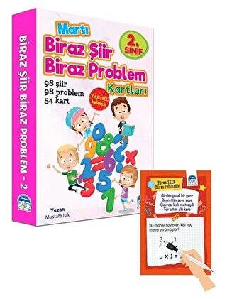 2. Sınıf Biraz Şiir Biraz Problem Kartları - Yaz Sil Kalemli - 1