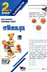 2. Sınıf Türkçe Çek Kopart Yaprak Test - 1