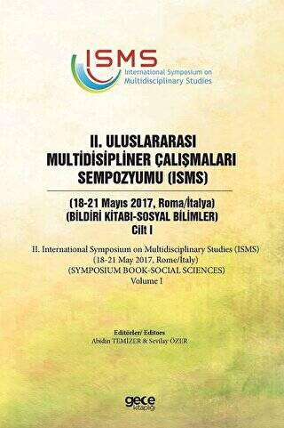 2. Uluslararası Multidisipliner Çalışmaları Sempozyumu ISMS - Sosyal Bilimler 2 - 1