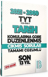 2009-2021 TYT Tarih Son 13 Yıl Tıpkı Basım Konularına Göre Düzenlenmiş Tamamı Çözümlü Çıkmış Sorular - 1