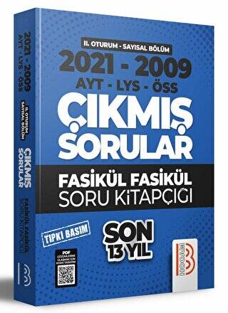 2009-2021 YKS 2. Oturum Sayısal Bölüm Son 13 Yıl Tıpkı Basım Fasikül Fasikül Çıkmış Sorular - 1