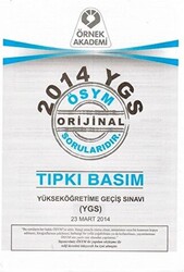 2014 YGS ÖSYM Tıpkı Basım Soru Kitapçığı - 1