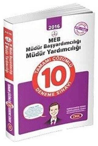 2016 Meb Müdür Başyardımcılığı Müdür Yardımcılığı Tamam Çözümlü 10 Deneme Sınavı - 1