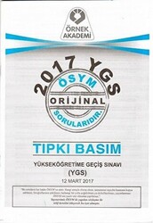 2017 YGS ÖSYM Tıpkı Basım Soru Kitapçığı - Örnek Akademi