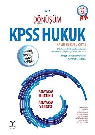 2018 Dönüşüm KPSS Hukuk - Kamu Hukuku Cilt 2 - 1