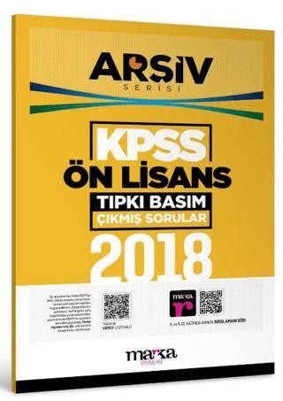 2018 KPSS Ön Lisans Arşiv Serisi Tıpkı Basım Çıkmış Sorular - 1