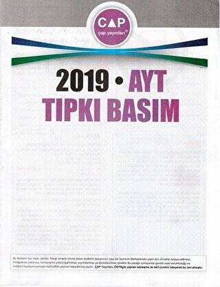 2019 AYT Tıpkı Basım - 1