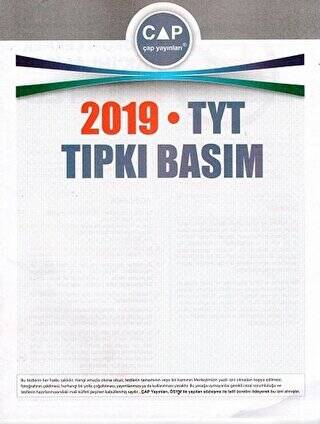 2019 TYT Tıpkı Basım - 1