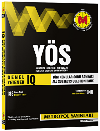 YÖS Genel Yetenek IQ Tüm Konular Soru Bankası - 1