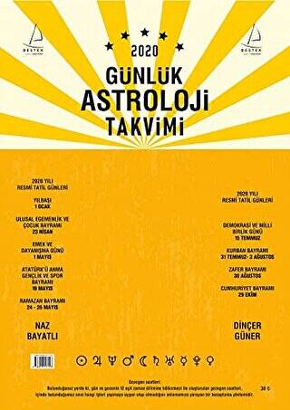 2020 Günlük Astroloji Takvimi - 1