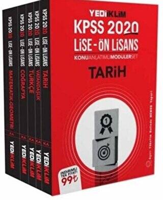 2020 KPSS Lise Ön Lisans Genel Yetenek Genel Kültür Konu Anlatımlı Modüler Set - 1