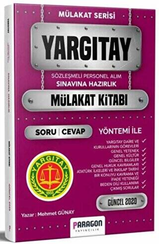 2020 Yargıtay Sınavına Hazırlık Çıkmış Sorularla Mülakat Kitabı - 1