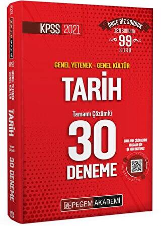 2021 KPSS Genel Yetenek Genel Kültür Tarih 30 Deneme - 1
