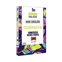 2021 KPSS Son Düzlük Coğrafya El Yazısı Ders Notu - Yargı Yayınevi