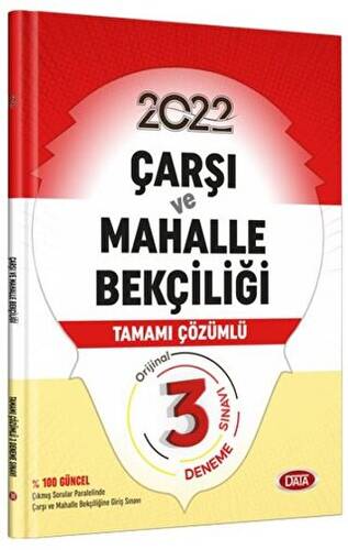 2022 Çarşı ve Mahalle Bekçiliği Sınavı Tamamı Çözümlü 3 Deneme Sınavı - 1