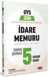 2024 Ceza ve Tevkifevleri İdare Memuru GYS Tamamı Çözümlü 5 Deneme Sınavı - 1