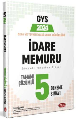 2024 Ceza ve Tevkifevleri İdare Memuru GYS Tamamı Çözümlü 5 Deneme Sınavı - 1