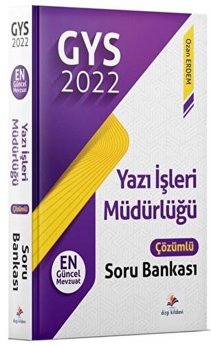 2022 GYS Yazı İşleri Müdürlüğü Çözümlü Soru Bankası - 1
