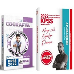 2022 Hangi KPSS Coğrafya Çözümlü 15 Deneme + Hoca Webde Coğrafya 33 Deneme 2`li Set - 1