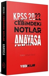2022 KPSS Cebimdeki Notlar Anayasa Kitapçığı - 1