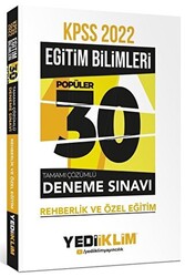 2022 KPSS Eğitim Bilimleri Rehberlik ve Özel Eğitim Tamamı Çözümlü 30 Popüler Deneme - 1