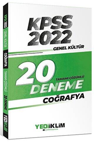 2022 KPSS Genel Kültür Coğrafya Tamamı Çözümlü 20 Deneme Sınavı - 1