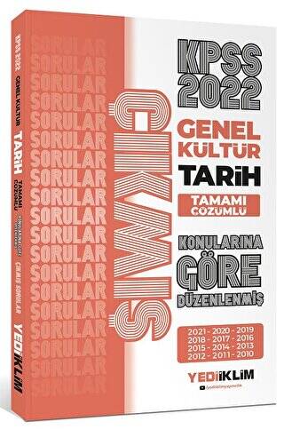 2022 KPSS Genel Kültür Tarih Konularına Göre Tamamı Çözümlü Çıkmış Sorular - 1