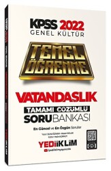 2022 KPSS Genel Kültür Vatandaşlık Temel Öğrenme Tamamı Çözümlü Soru Bankası - Yediiklim Yayınları