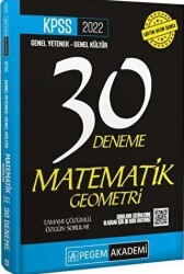 2022 KPSS Genel Yetenek Genel Kültür Matematik - Geometri 30 Deneme - 1
