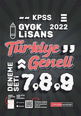 2022 KPSS Genel Yetenek Genel Kültür Türkiye Geneli 7-8-9 3!lü Deneme - 1