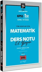 2022 KPSS Genel Yetenek Son Düzlük 5 Yargıç Matematik El Yazısı Ders Notu - 1