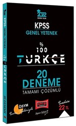 2022 KPSS Genel Yetenek Türkçe Tamamı Çözümlü 20 Deneme - Yargı Yayınevi