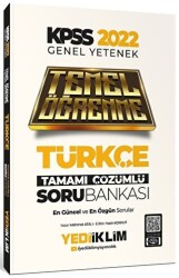 2022 KPSS Genel Yetenek Türkçe Temel Öğrenme Tamamı Çözümlü Soru Bankası - 1