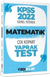 2022 KPSS Lisans Genel Yetenek Matematik Çek Kopart Yaprak Test - Yediiklim Yayınları